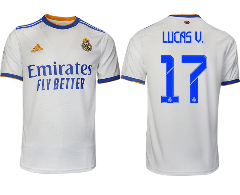 Men 2021-2022 Club Real Madrid home aaa version white #17 Soccer Jerseys